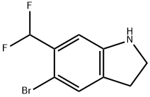 5-Bromo-6-(difluoromethyl)-2,3-dihydro-1H-indole Structure